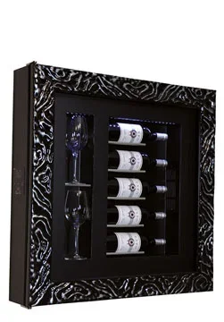 Cantinetta vino da parete cornice Dune S5 per 5 bottiglie