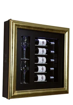 Cantinetta vino a quadro da parete Classic S5 5 bottiglie