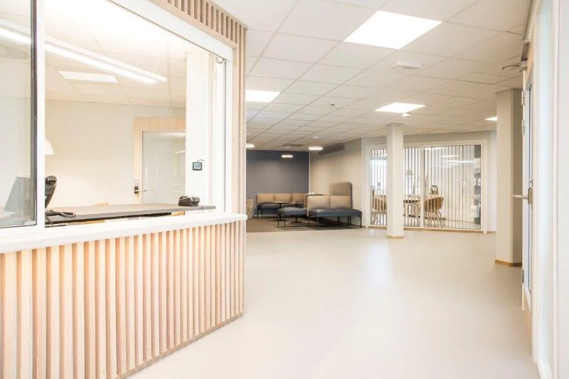 Interiør, offentlig miljø, helsestasjon Geilo