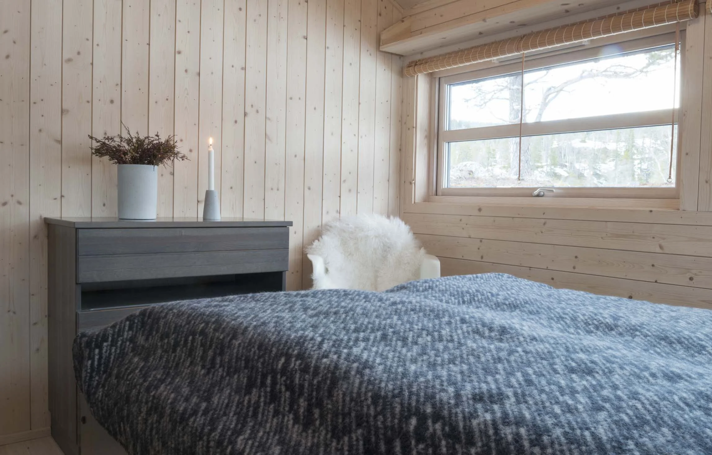 Interiør hytte, soverom, Ålhytta