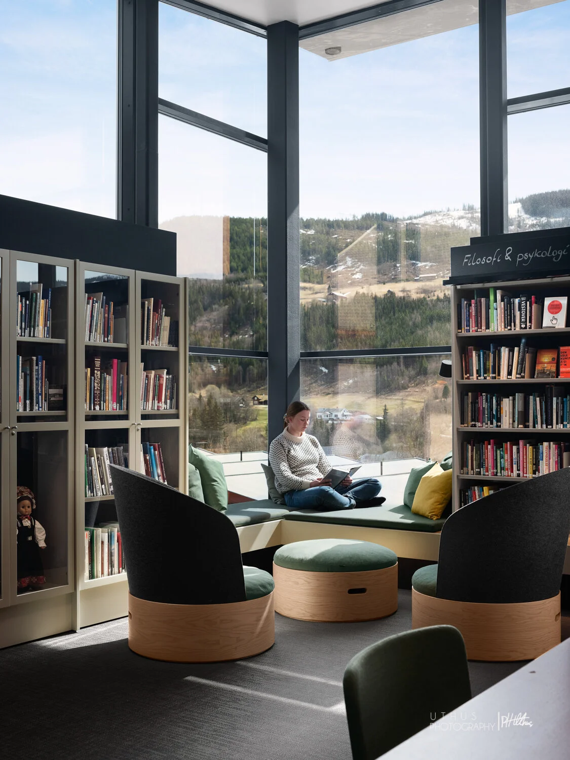 Ål kulturhus, bibliotek  - interiør