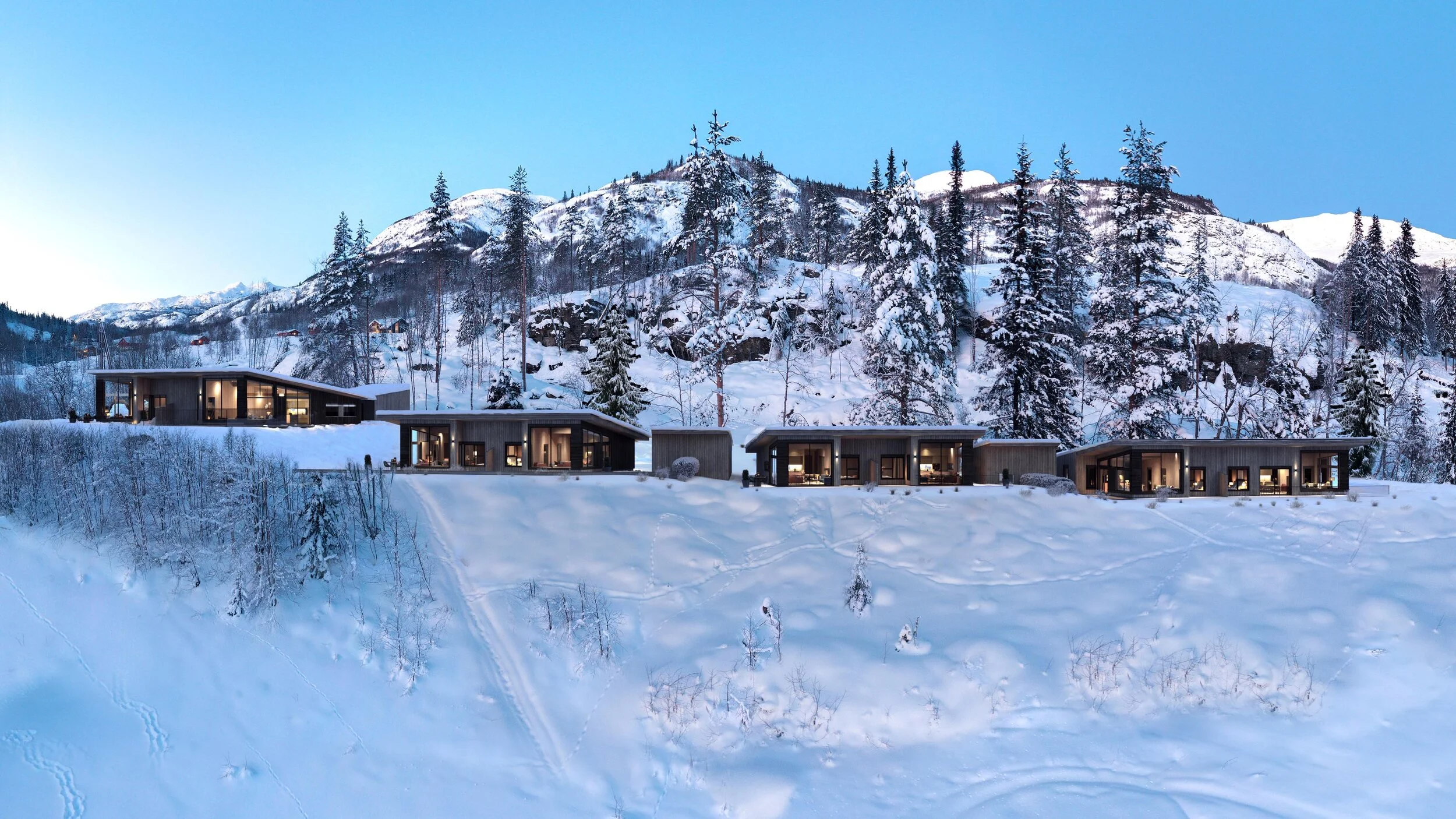 Fridalen Hemsedal - arkitektur fasade boliger