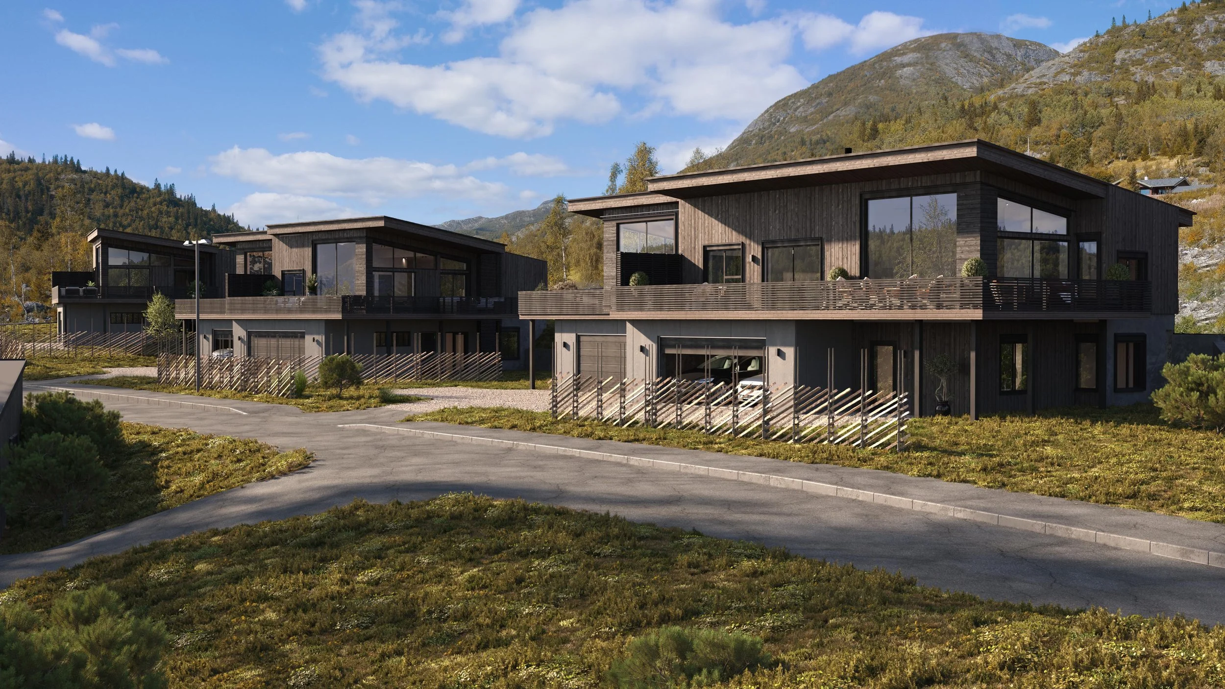 Fridalen Hemsedal - arkitektur fasade boliger