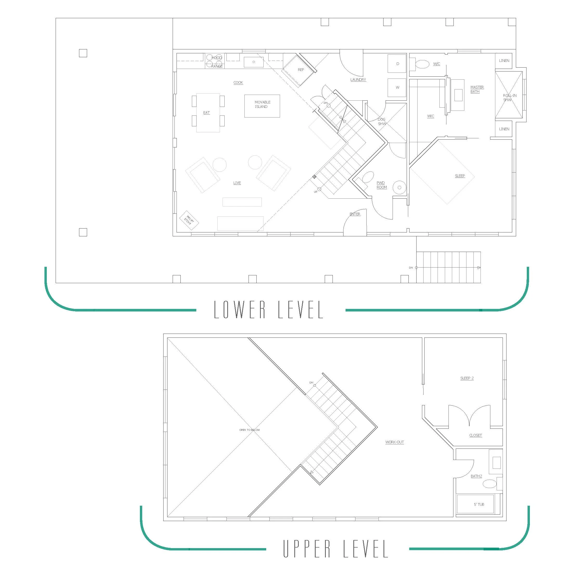 floor plans for the ANGLES IN A BOX HOME