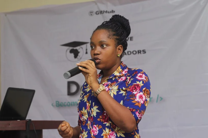 Miss Queen a member of women tech makers speaking on Digital marketing skills