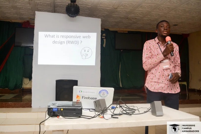 Samuel.B. Woniowei, Giving his talk
