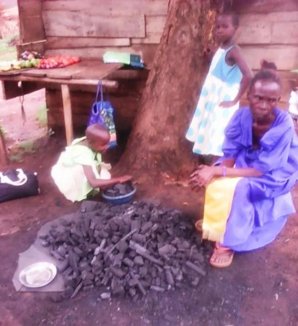 Making and selling charcoal brings in very little for Robina.