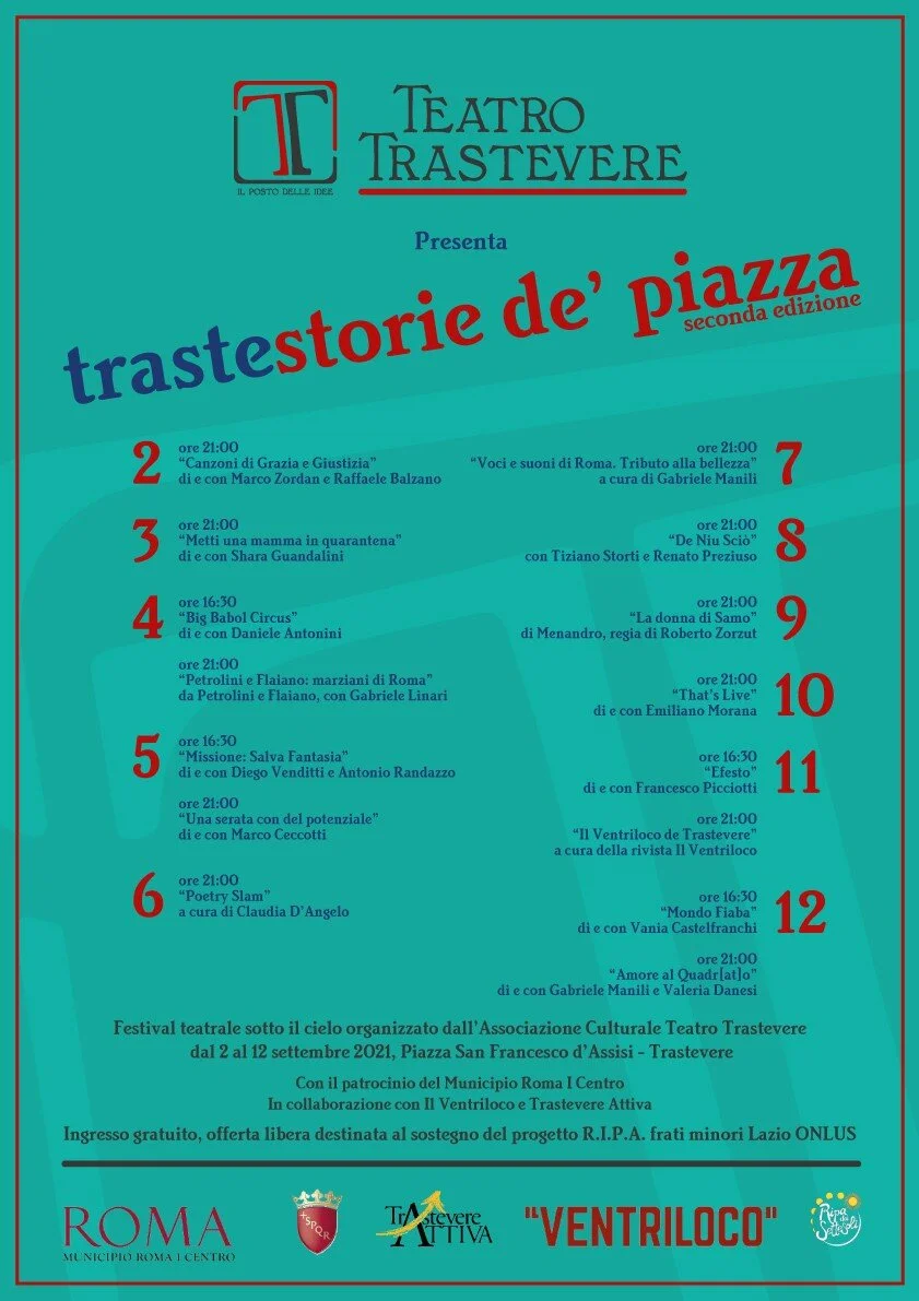 Trastestorie de' piazza, Seconda Edizione, dal 2 al 12 settembre 2021