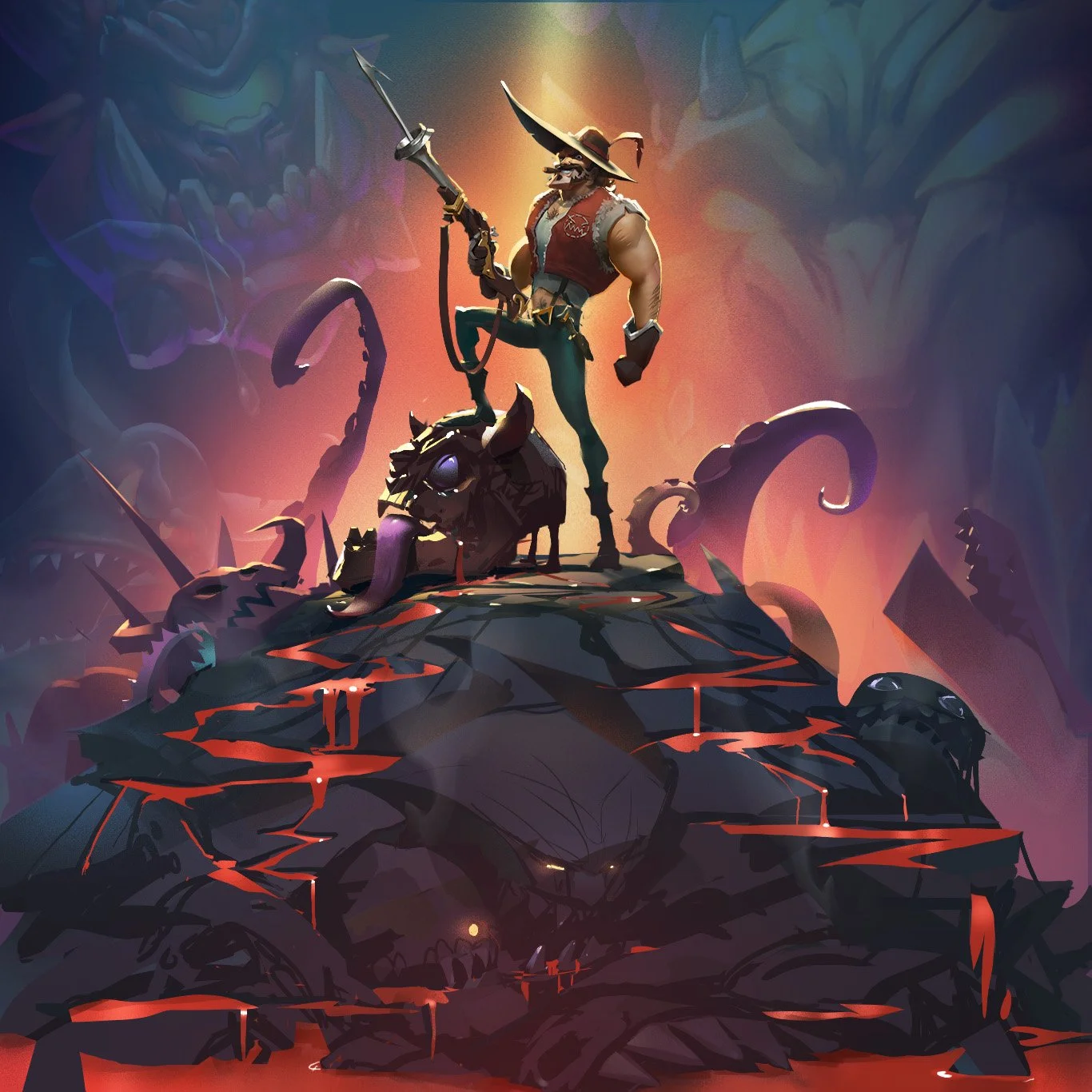 Victory screen Hero and pile of dead monsters.jpg