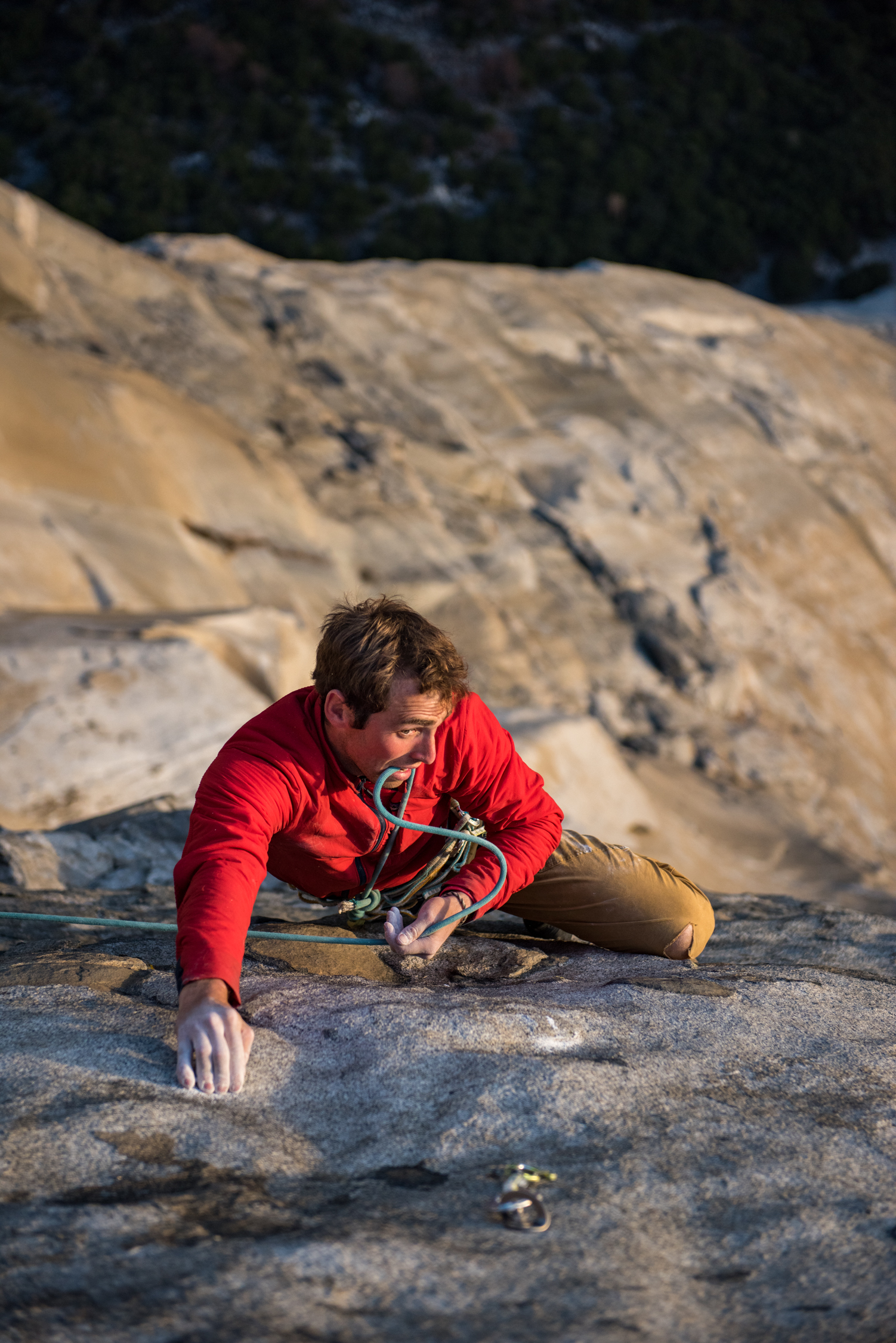 Robbie Phillips climbing on El Capitan