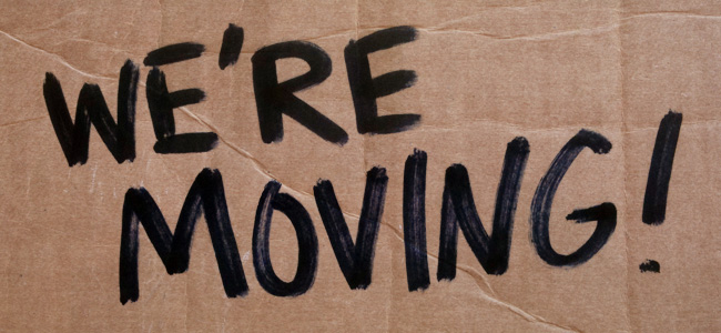 We're moving!