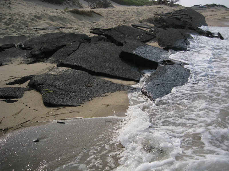 The ocean says no… to paving paradise…