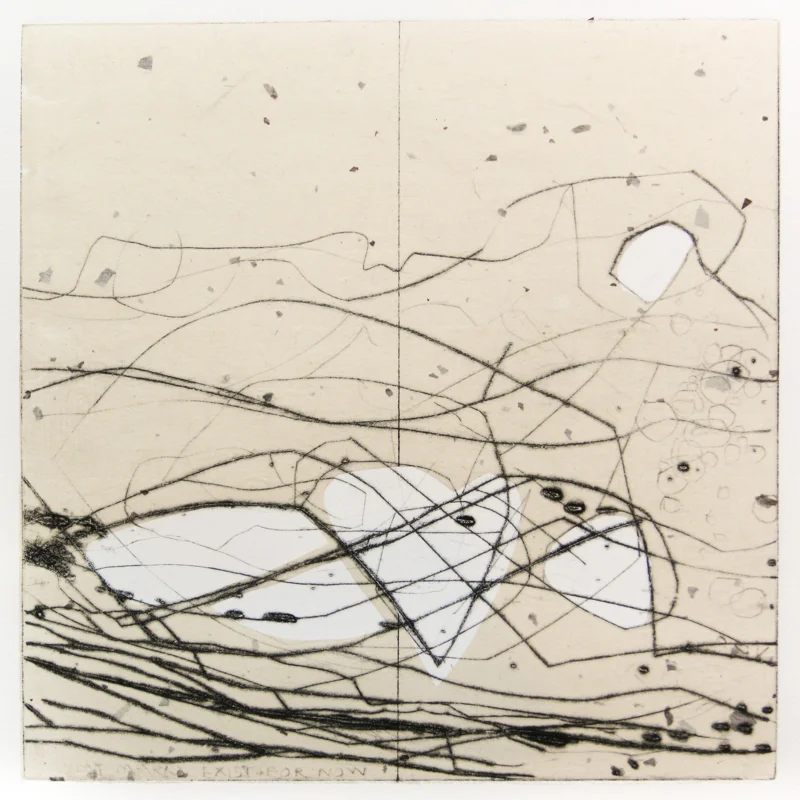 etching, chine colle