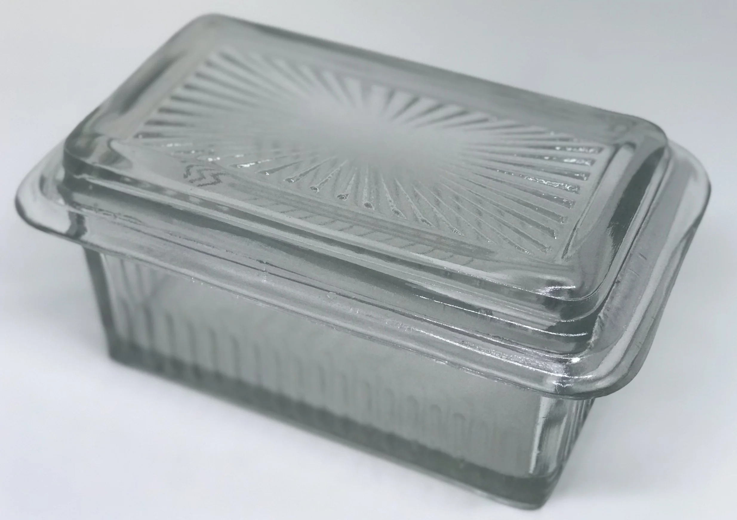 Pressed Glass Butter Dish