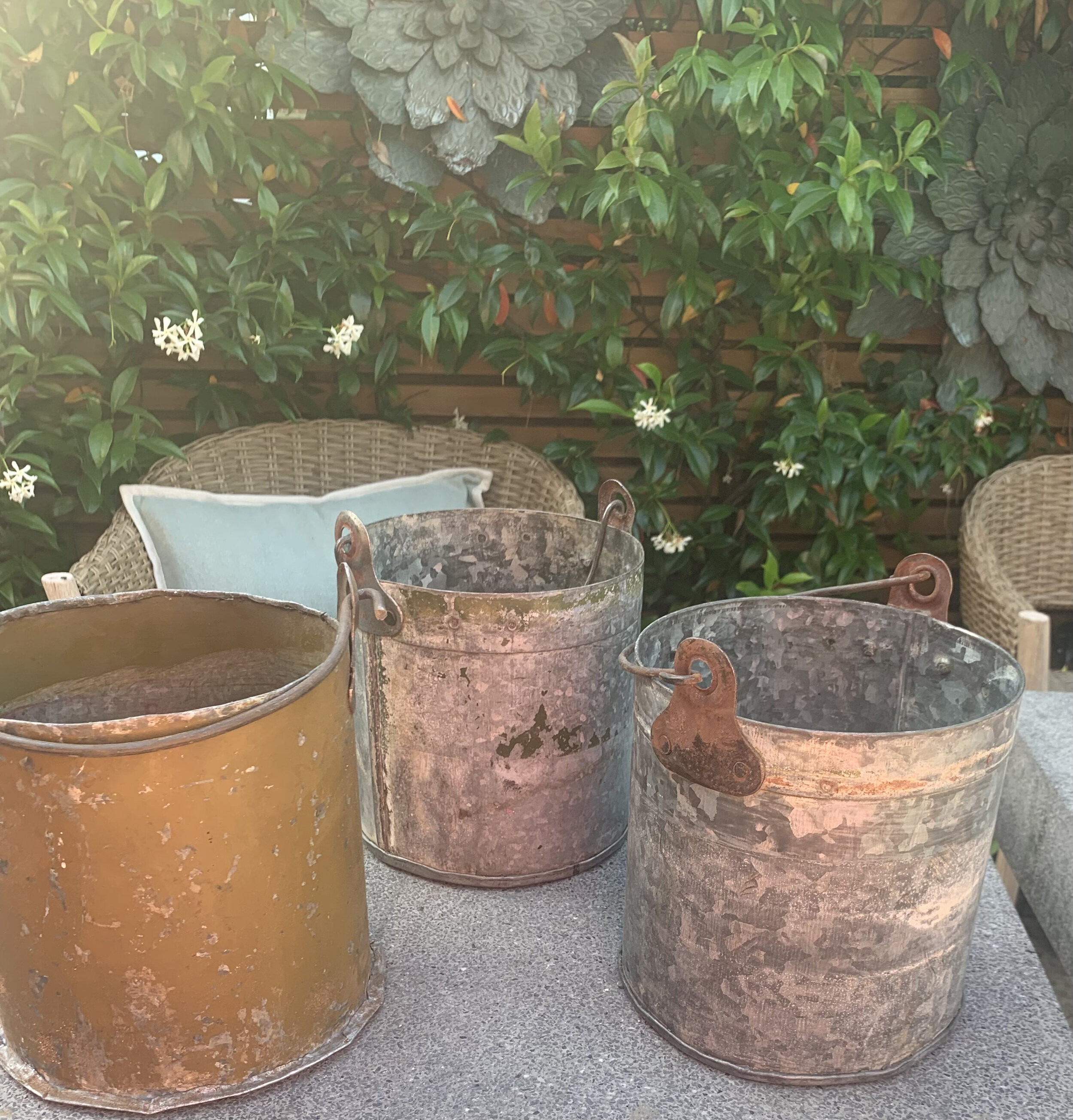 Vintage Galvanised Metal Bucket
