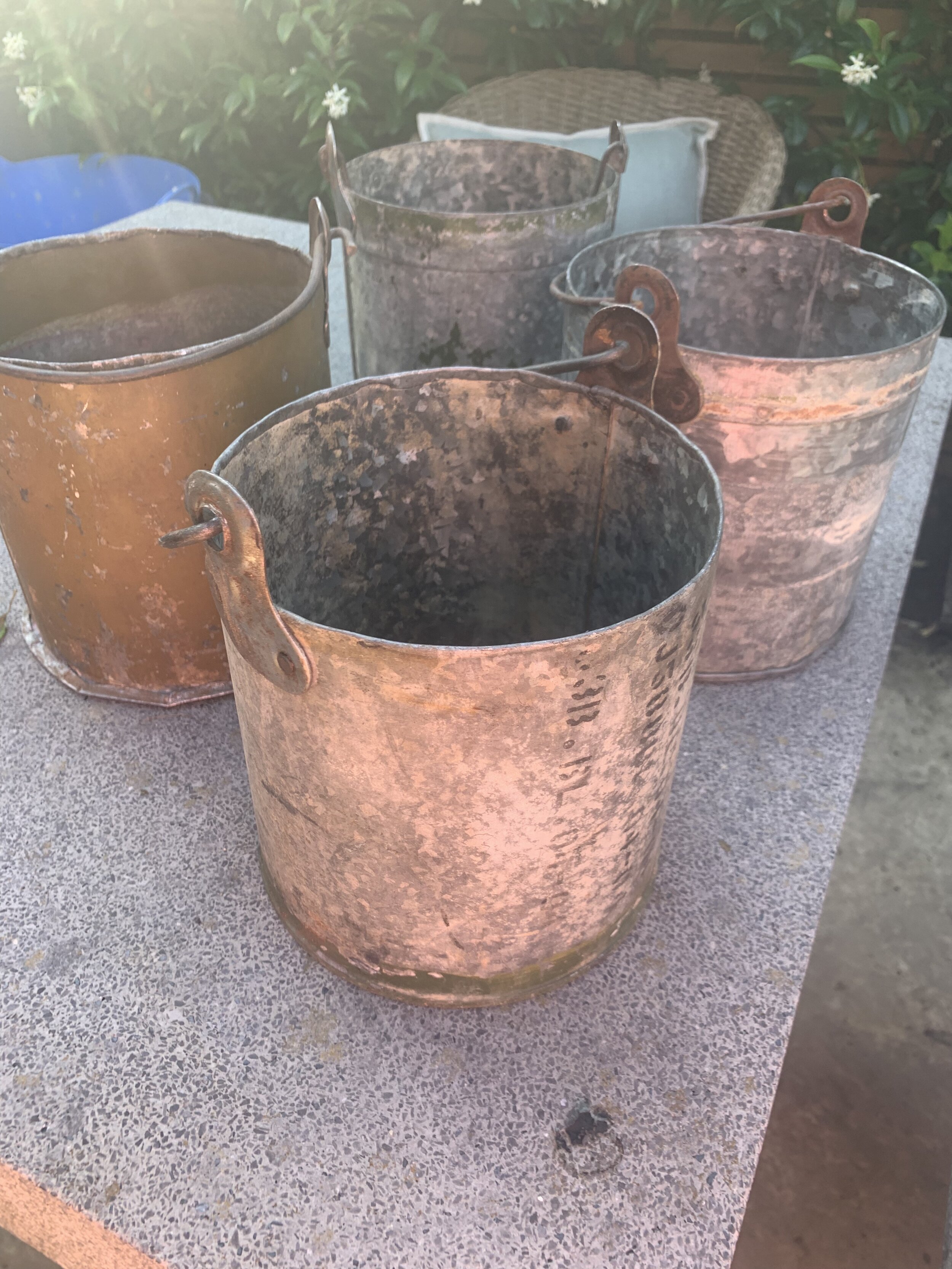 Vintage Galvanised Metal Bucket