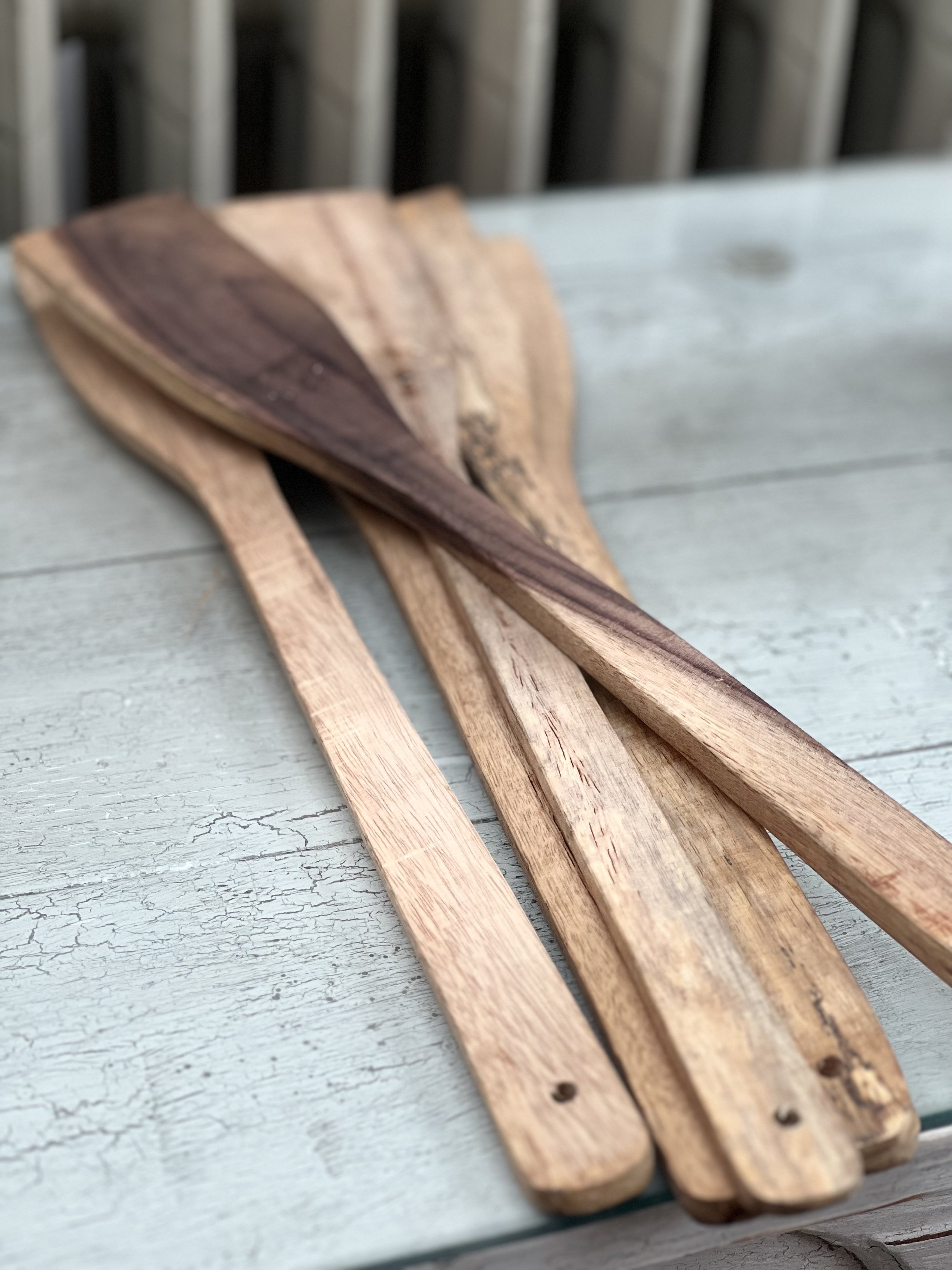 Long Vintage Teak Spatula