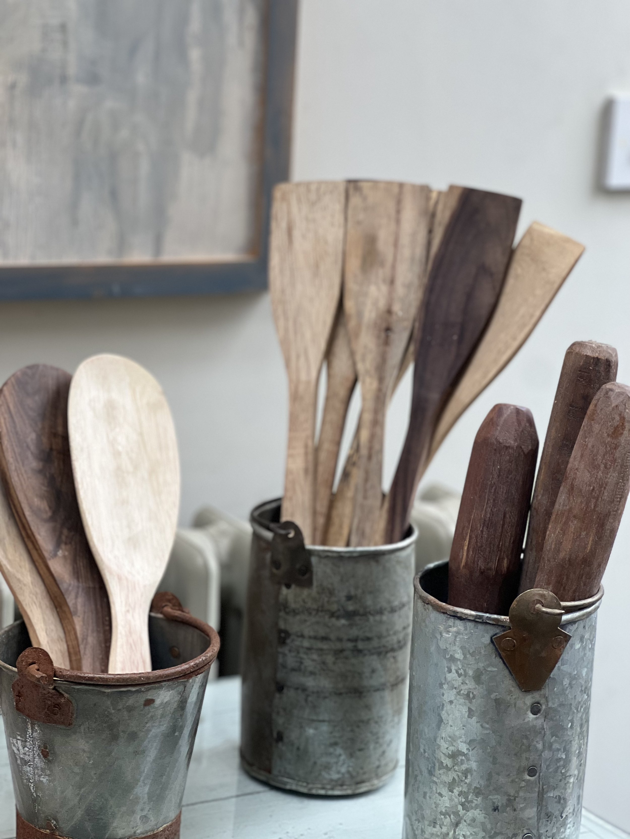 Long Vintage Teak Spatula