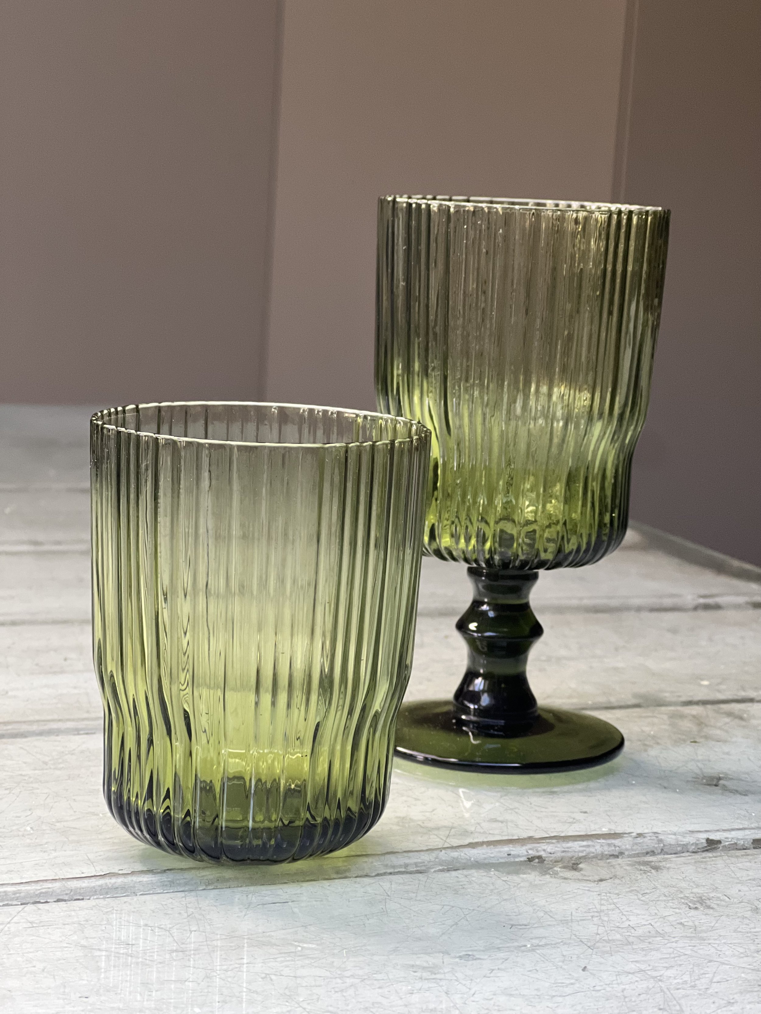 Green Wine Glass