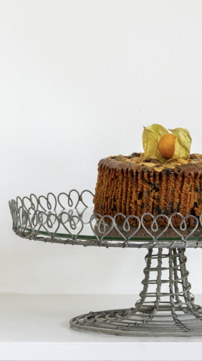 Wire and Glass Cake Stand