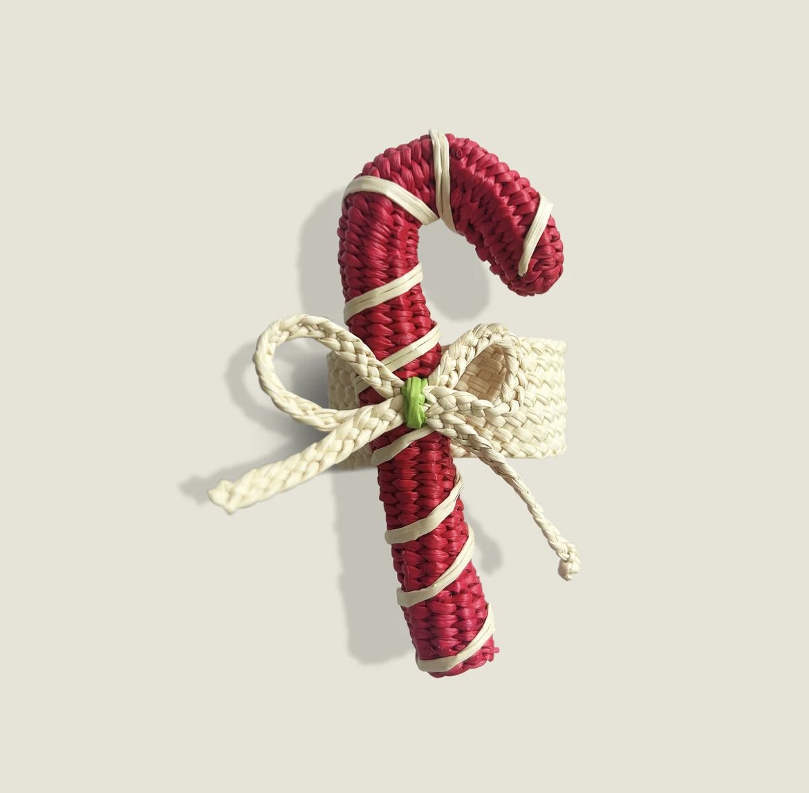 Hand Woven Candy Cane Napkin Ring.jpeg
