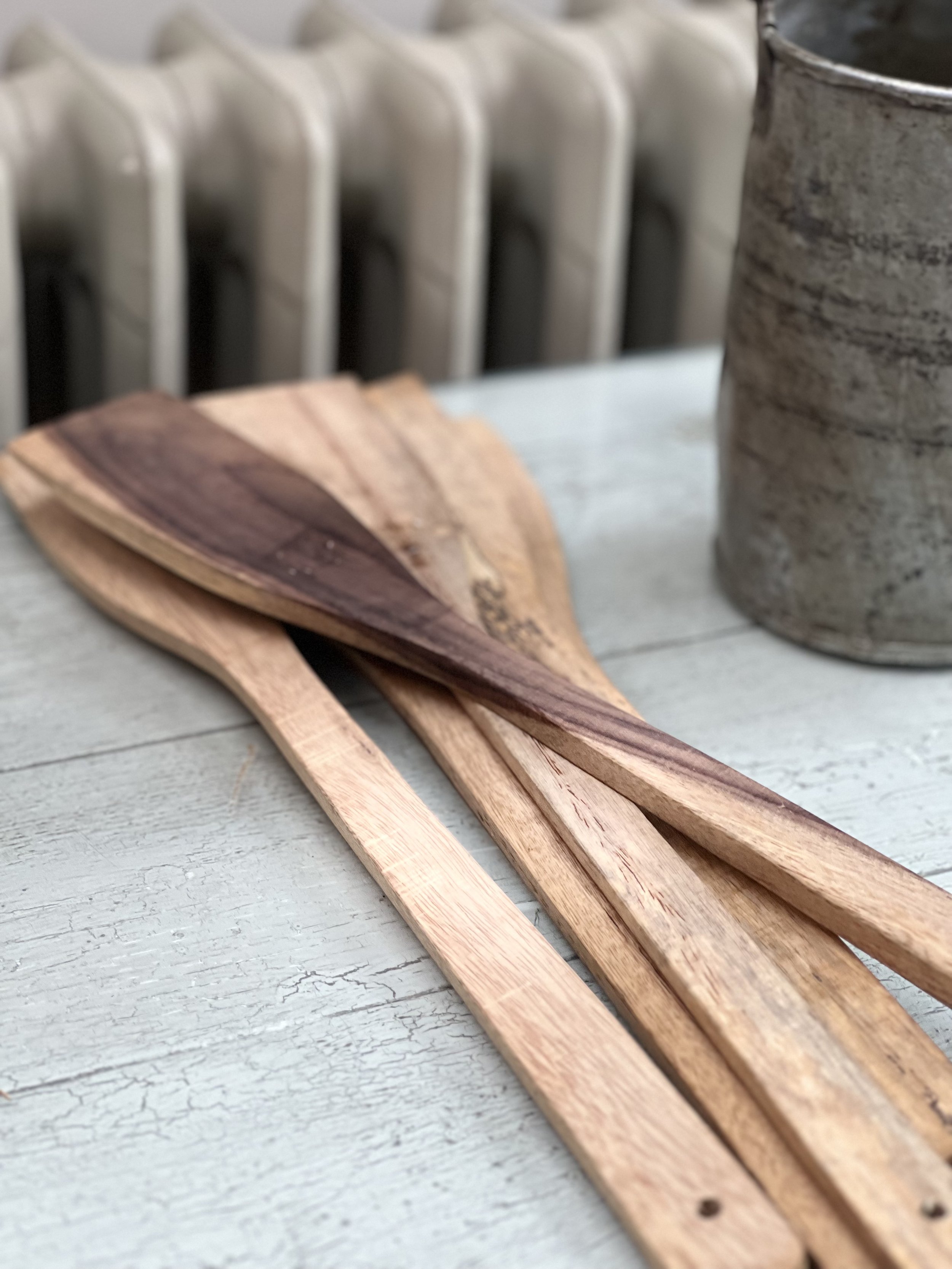 Long Vintage Teak Spatula