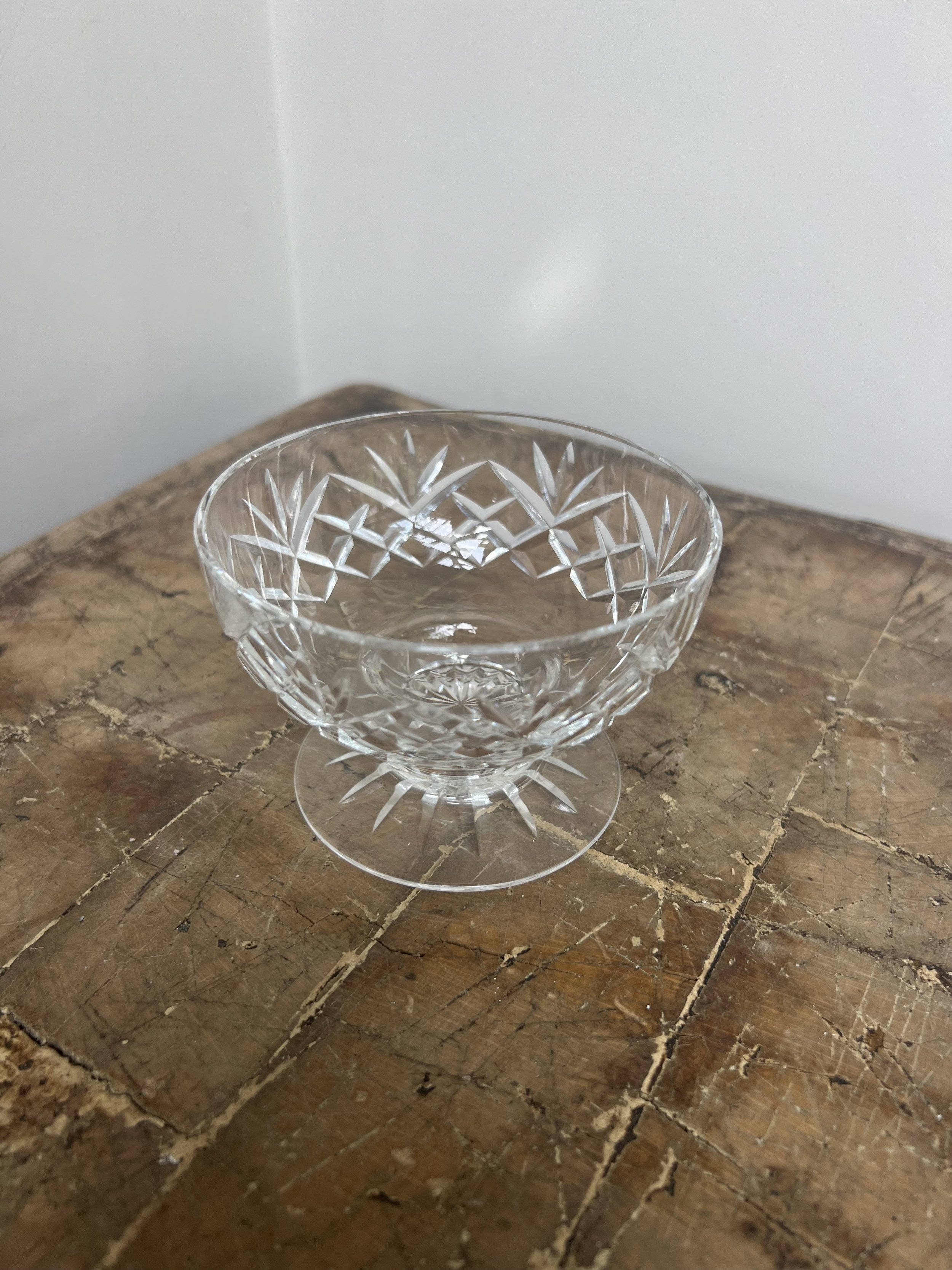 Set of 6 Cut Richardson Glass Pudding Bowls