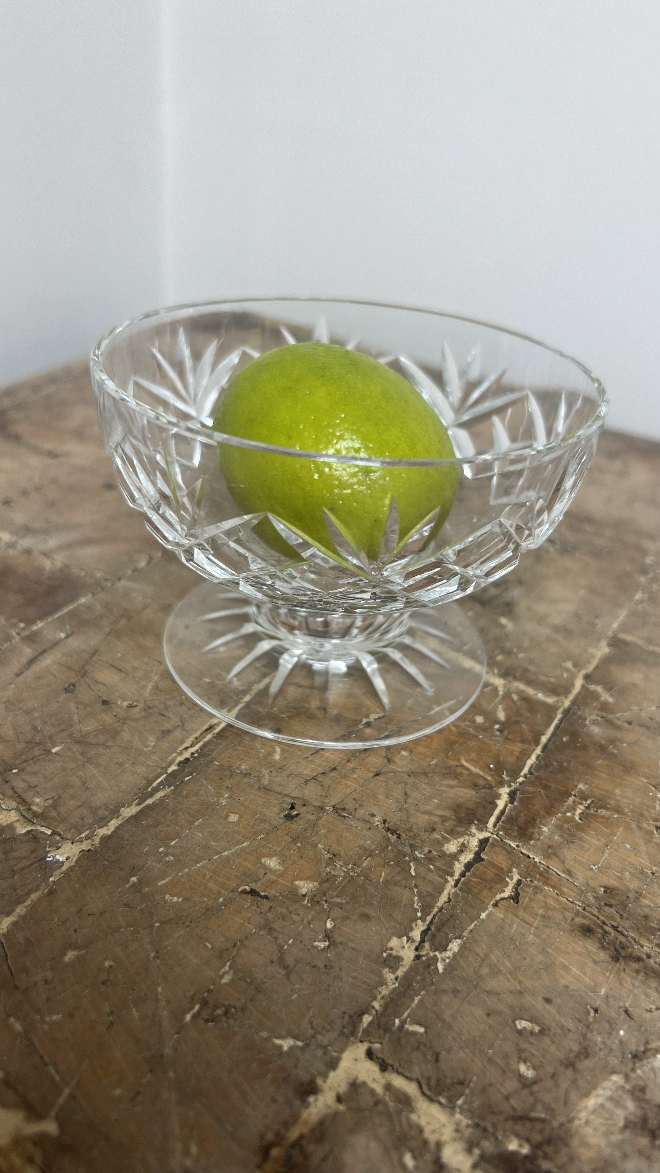 Set of 6 Cut Richardson Glass Pudding Bowls