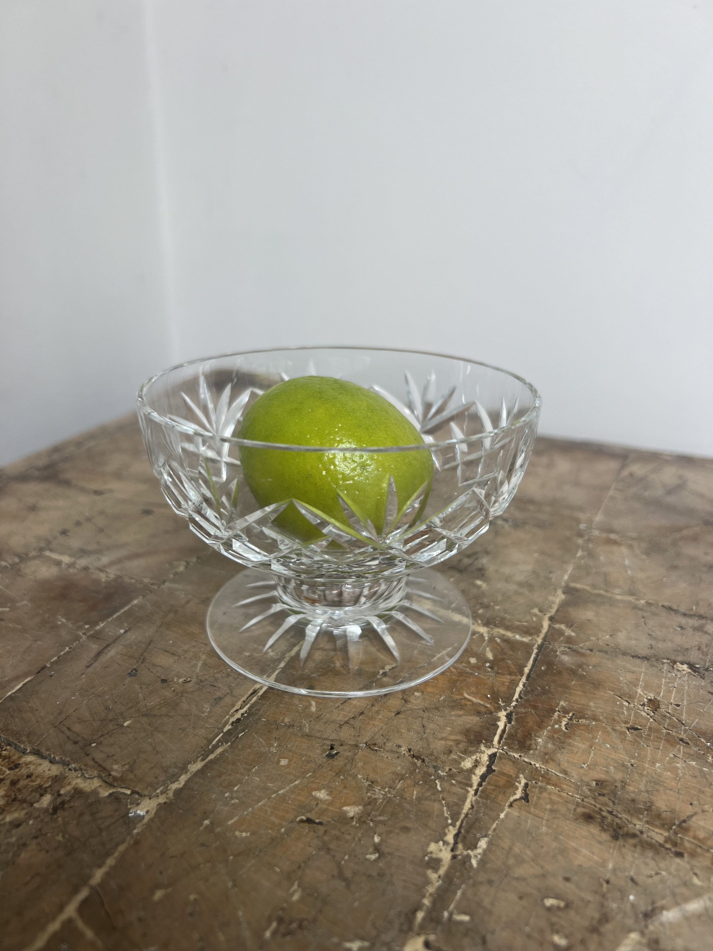 Set of 6 Cut Richardson Glass Pudding Bowls