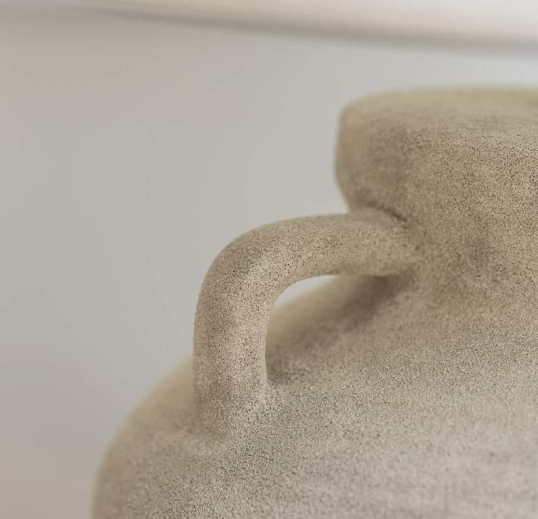 Cream Stoneware Lamp