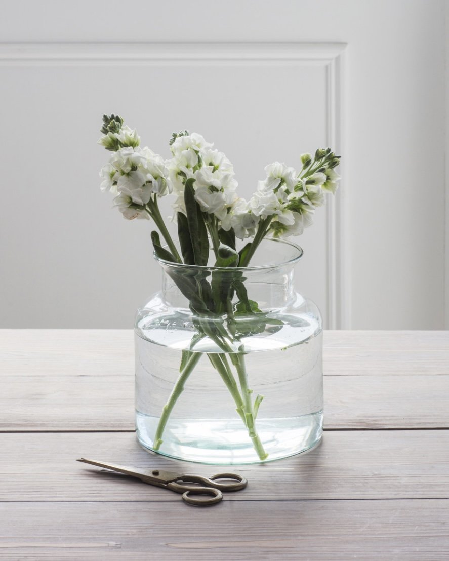 Short Stubby Recycled Glass Vase