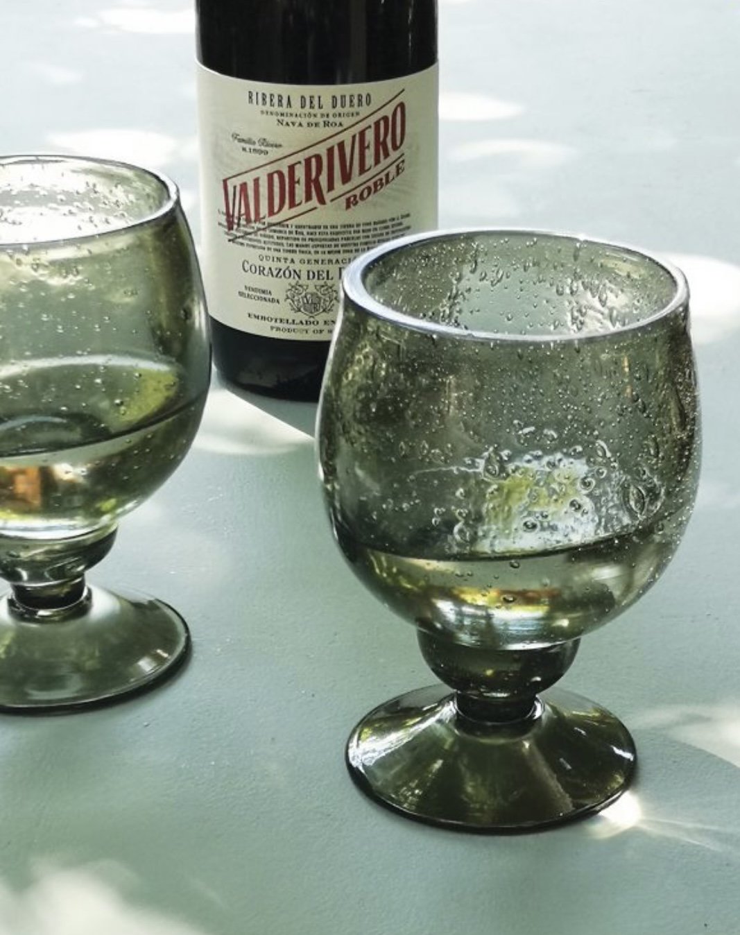 Recycled Green Glass Goblet