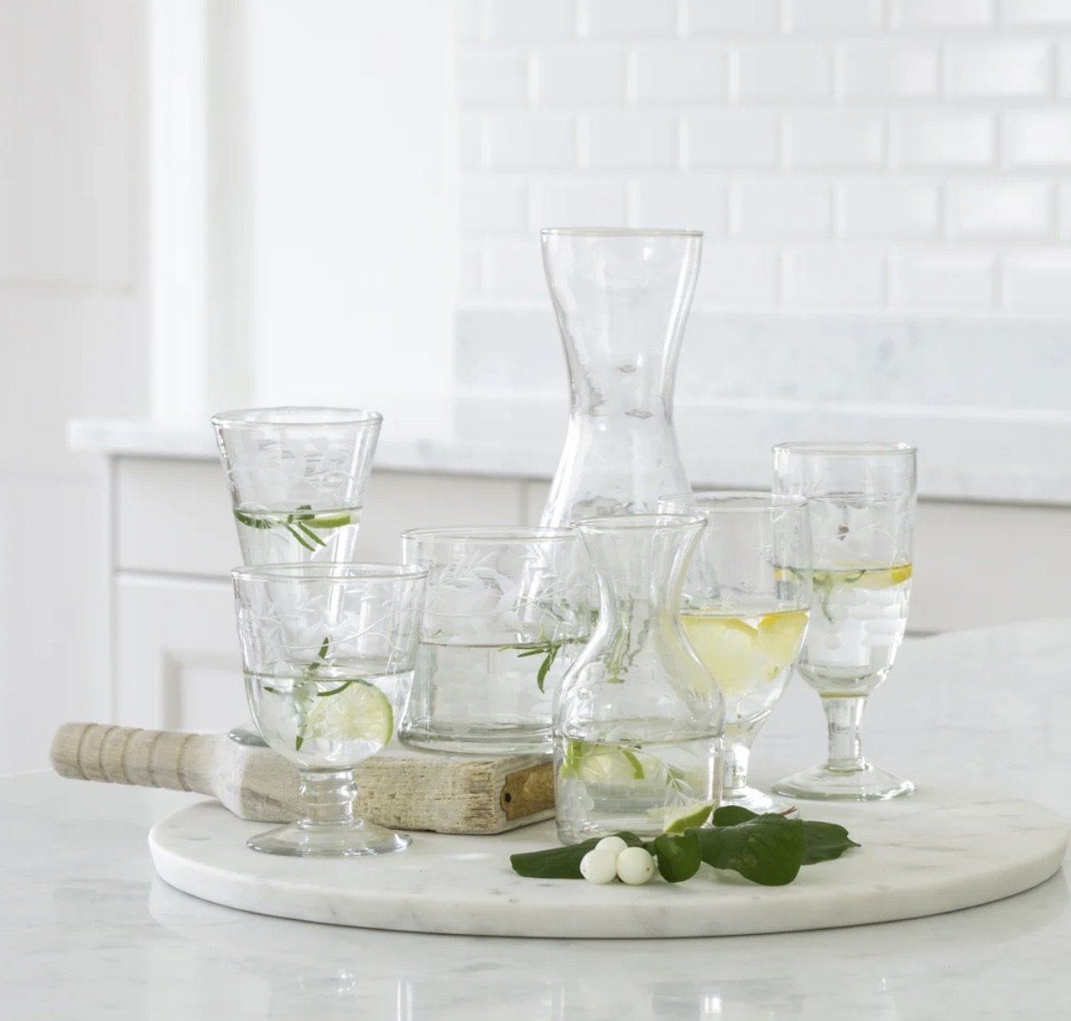Etched Glass Carafe