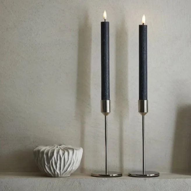 LED Dark Grey Candles