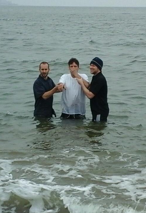 First baptism, winter 2015
