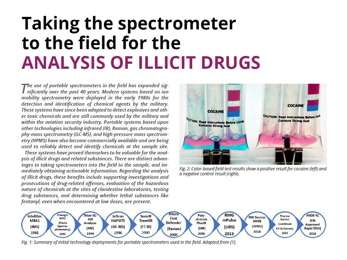 Taking the spectrometer to the field for the ANALYSIS OF ILLICIT DRUGS