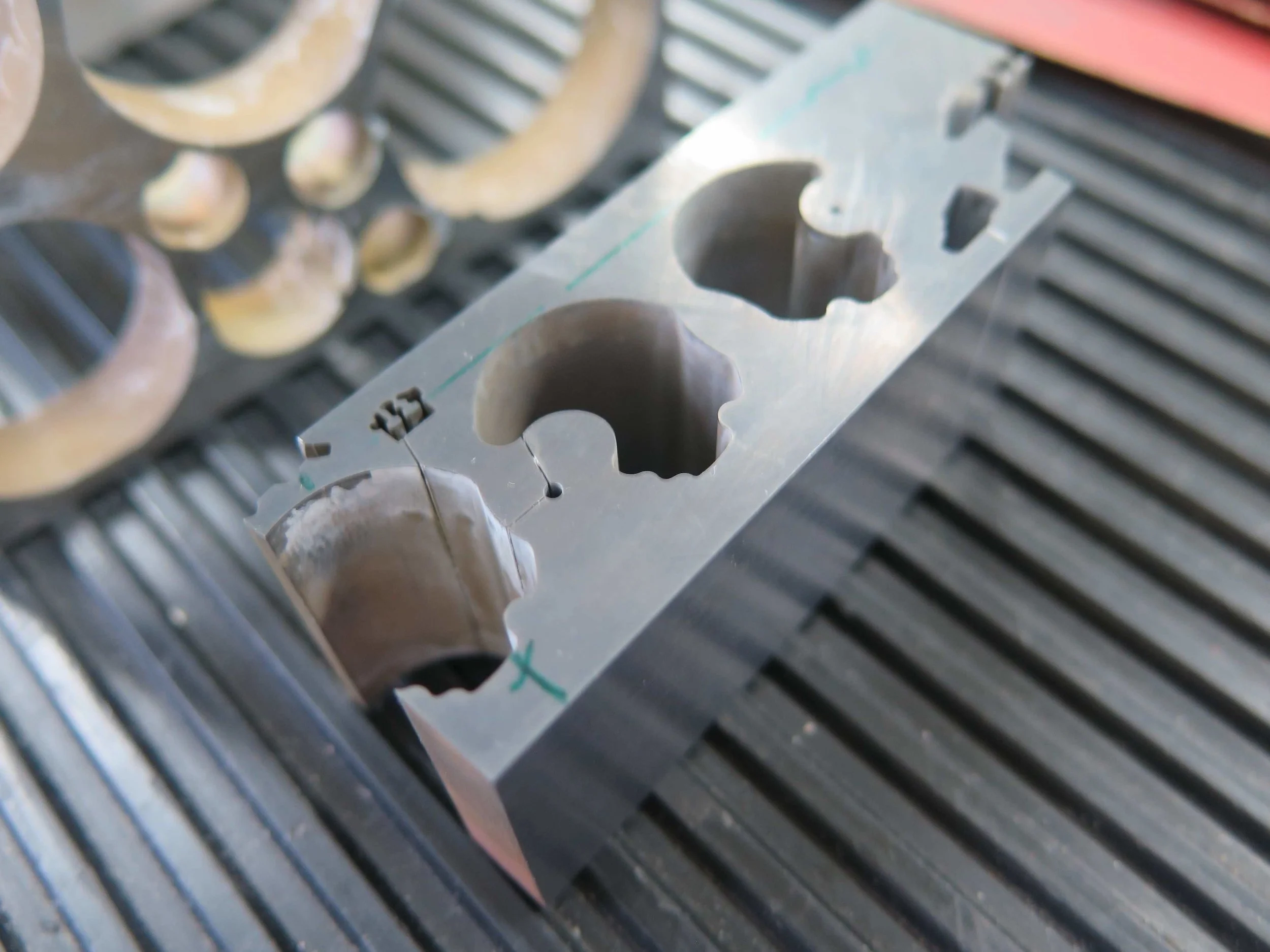 An example of a machined piece of tungsten carbide.