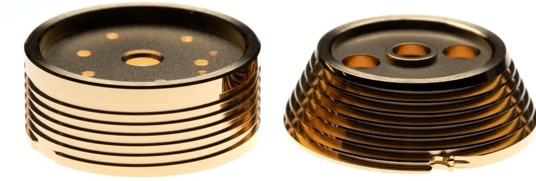 The angle of the cone of the fusee, correlates to the change in force of the mainspring, to produce a constant force transmission to the escapement, through the gear train.