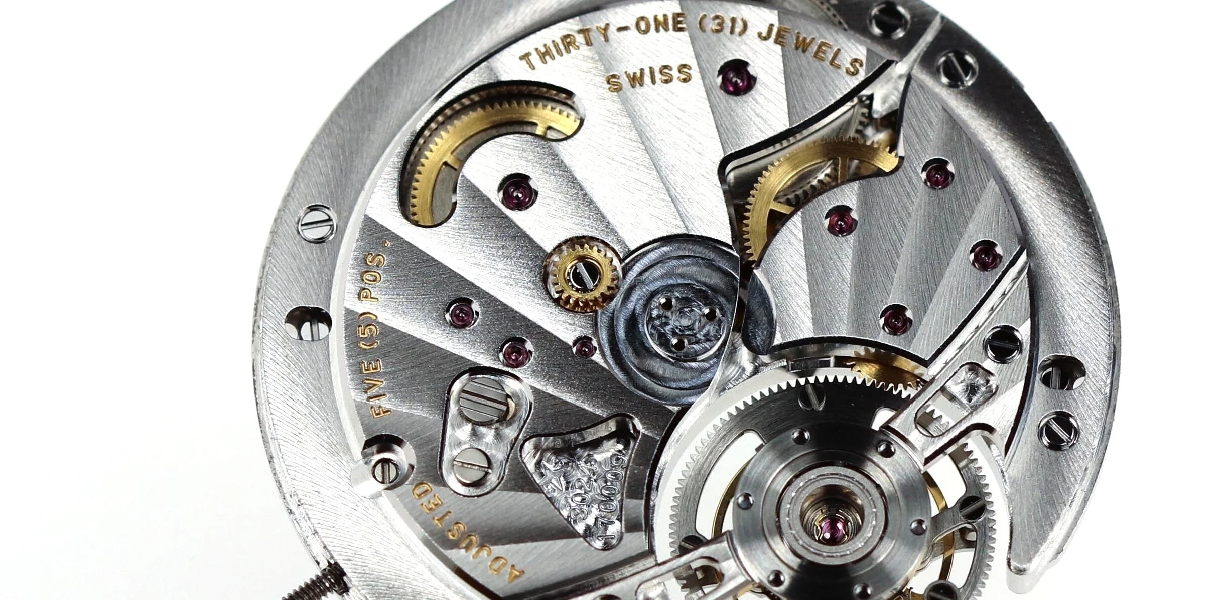 The movement with the rotor weight removed.
