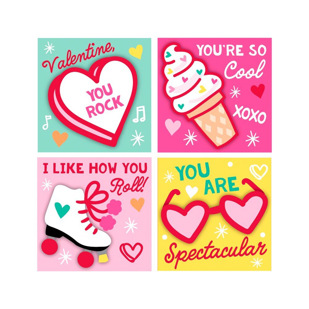 Red &amp; Pink Fun Times Valentine's Day Children's Exchange Cards