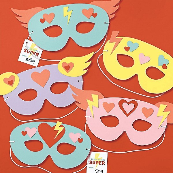 Superhero Mask Valentine Card Kit