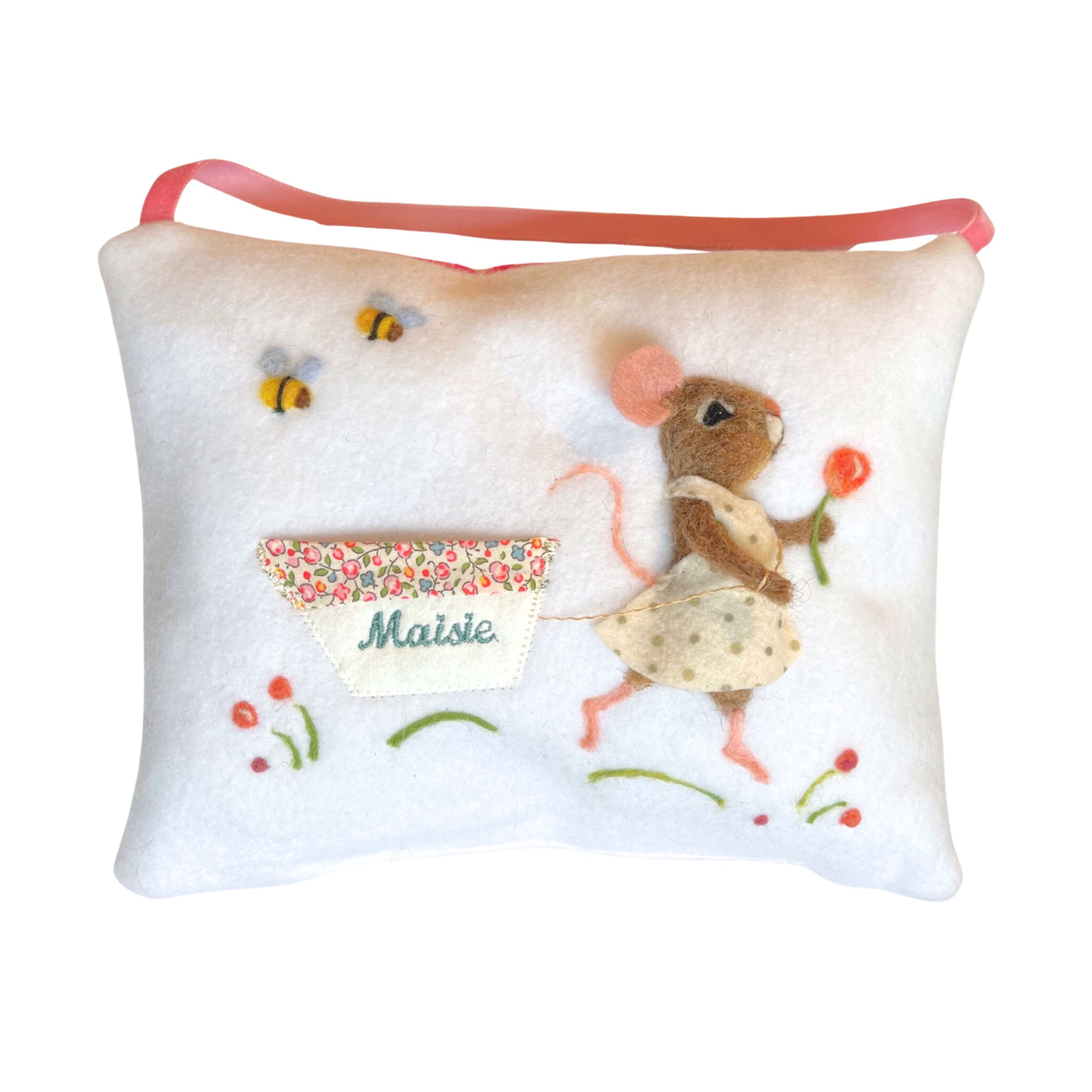 Customized Felted Fairy Mouse Tooth Pillow  
