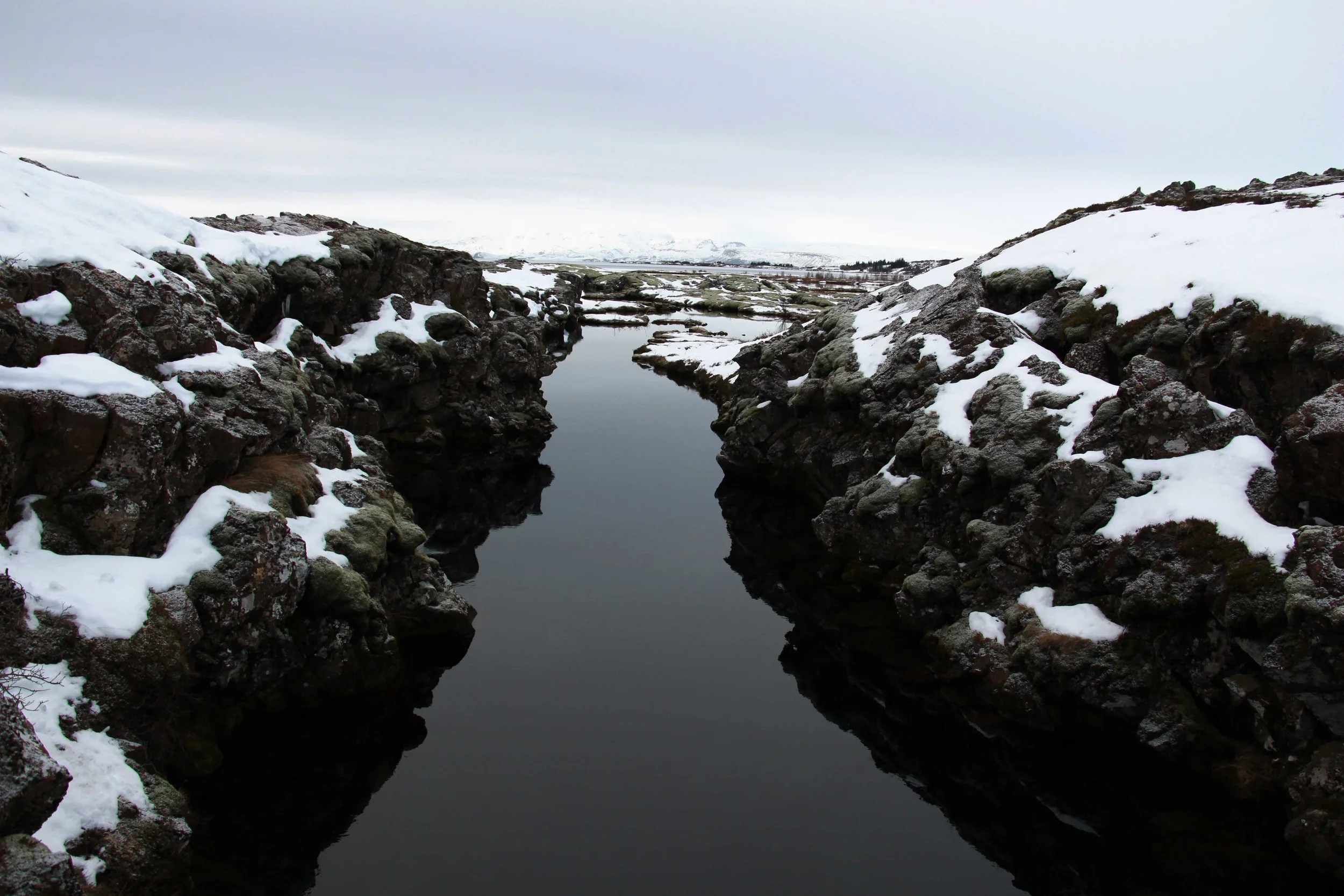 Silfra rift, a tectonic plate fissure