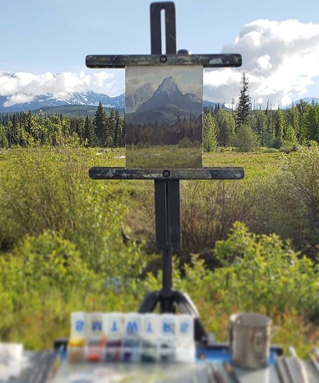 Gotta have at least one line up from a paint out 😉 this was from this morning in the North Fork up in Glacier Park. Well technically just outside the boundary. I've been asked about the pill box and my it's just a way to keep organized. I am OCD abo