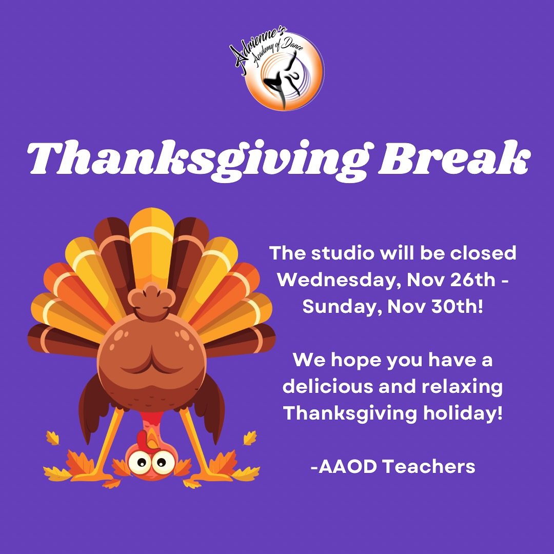 🦃🍗🌽Thanksgiving Break starts Wednesday, November 26th! We wish you and your families a restful and fun holiday!