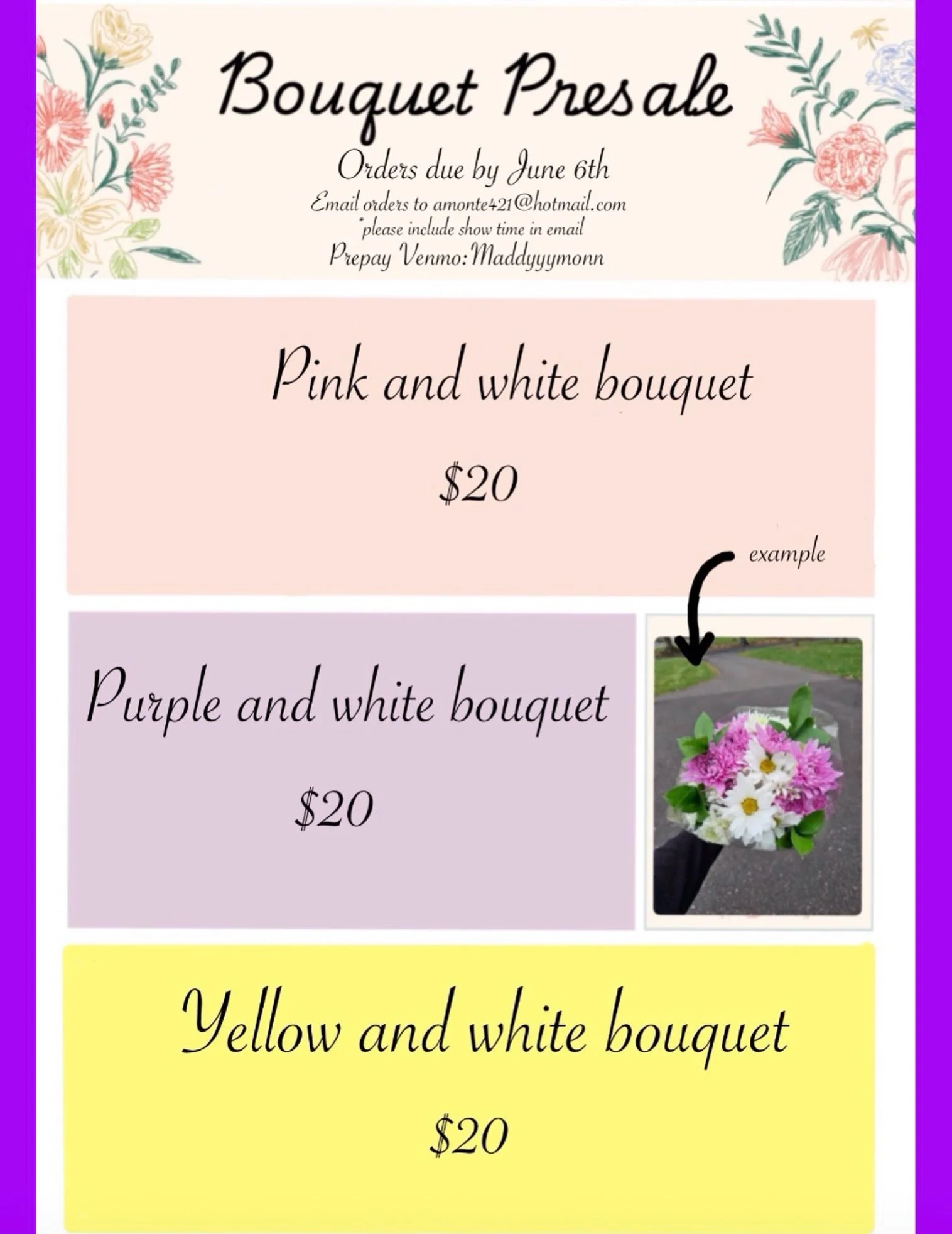 💐 get your recital flower bouquet orders in by June 6th! Arranged by a student from @upperbuckstech + conveniently available for pickup at recital! 

#dancerecital #upoerbuckstech #flowers #pennridge