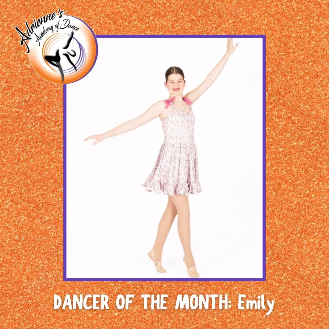 💜🤍🧡 Congratulations to our dancer of the month, Emily! 

#dancerofthemonth #dance #perkasie #smallbusiness #dancestudio