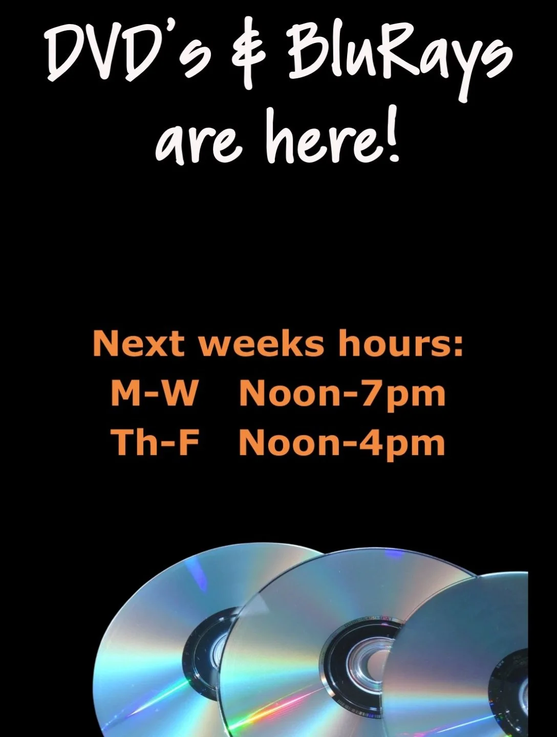 We are open if you&rsquo;d like to swing by and grab your recital videos.