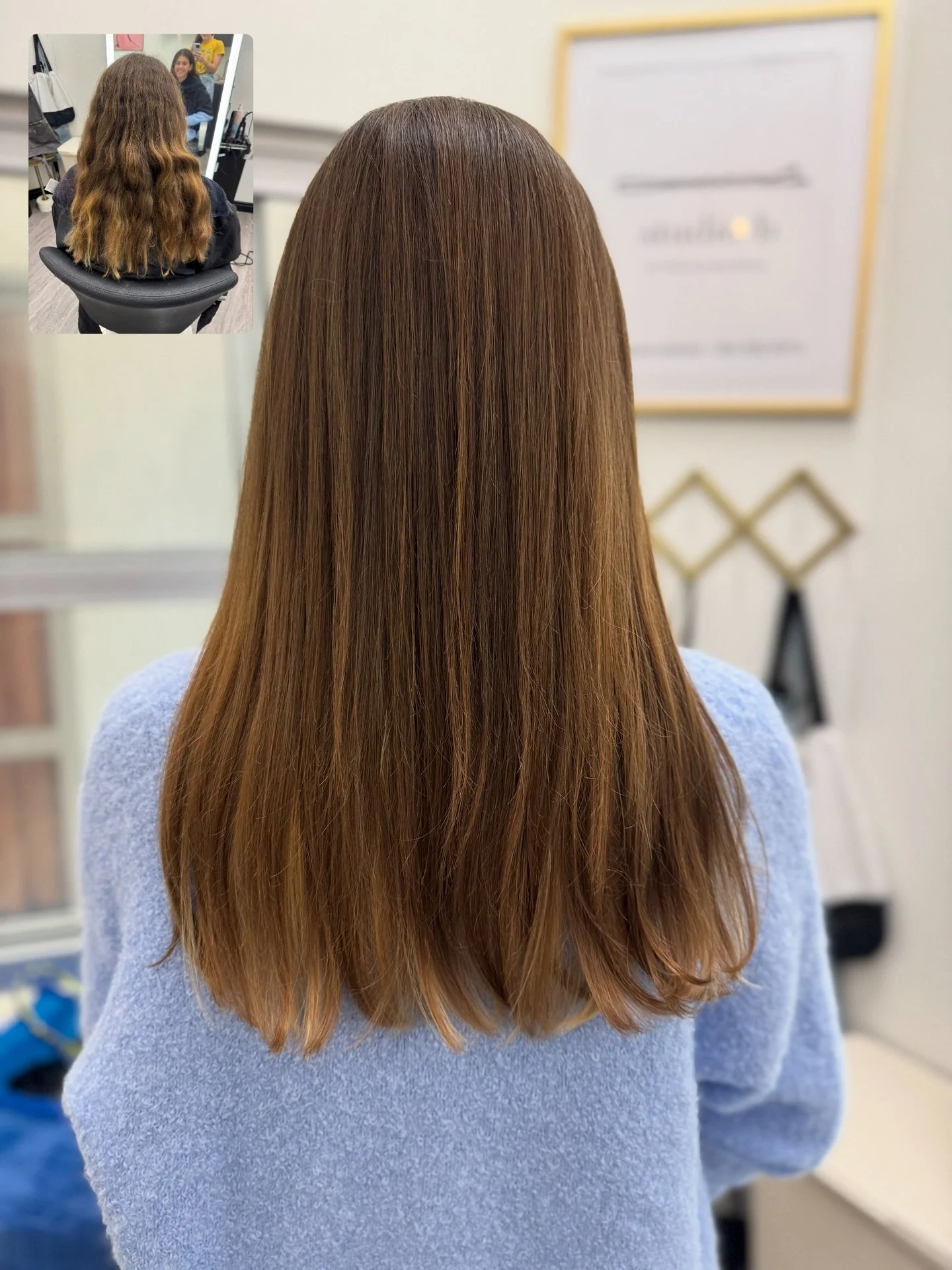 Back to school ready for this little lady! Magic sleek season is every season in Texas💜😅💁🏻&zwj;♀️ #magicsleektreatment #magicsleekatx #atxhairstylist #lindybrookshair #studiobhair #mysalonsuites #frizzyhairsolution