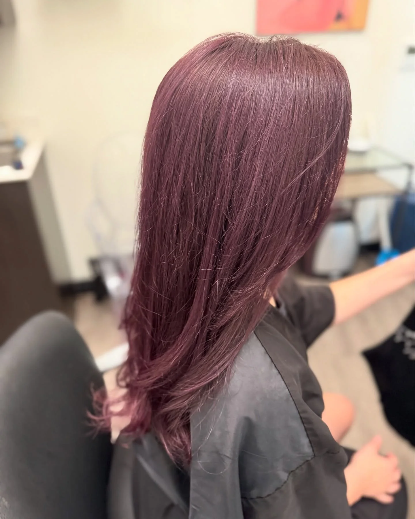 A little before and after; inside and out&hellip;this was so fun to create for my new friend💜💁🏻&zwj;♀️! #purplehair #atxhairstylist #atxhair #lindybrookshair #studiob #mysalonsuite